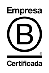 Selo de Empresa B Certificada. O B é circundado por um círculo